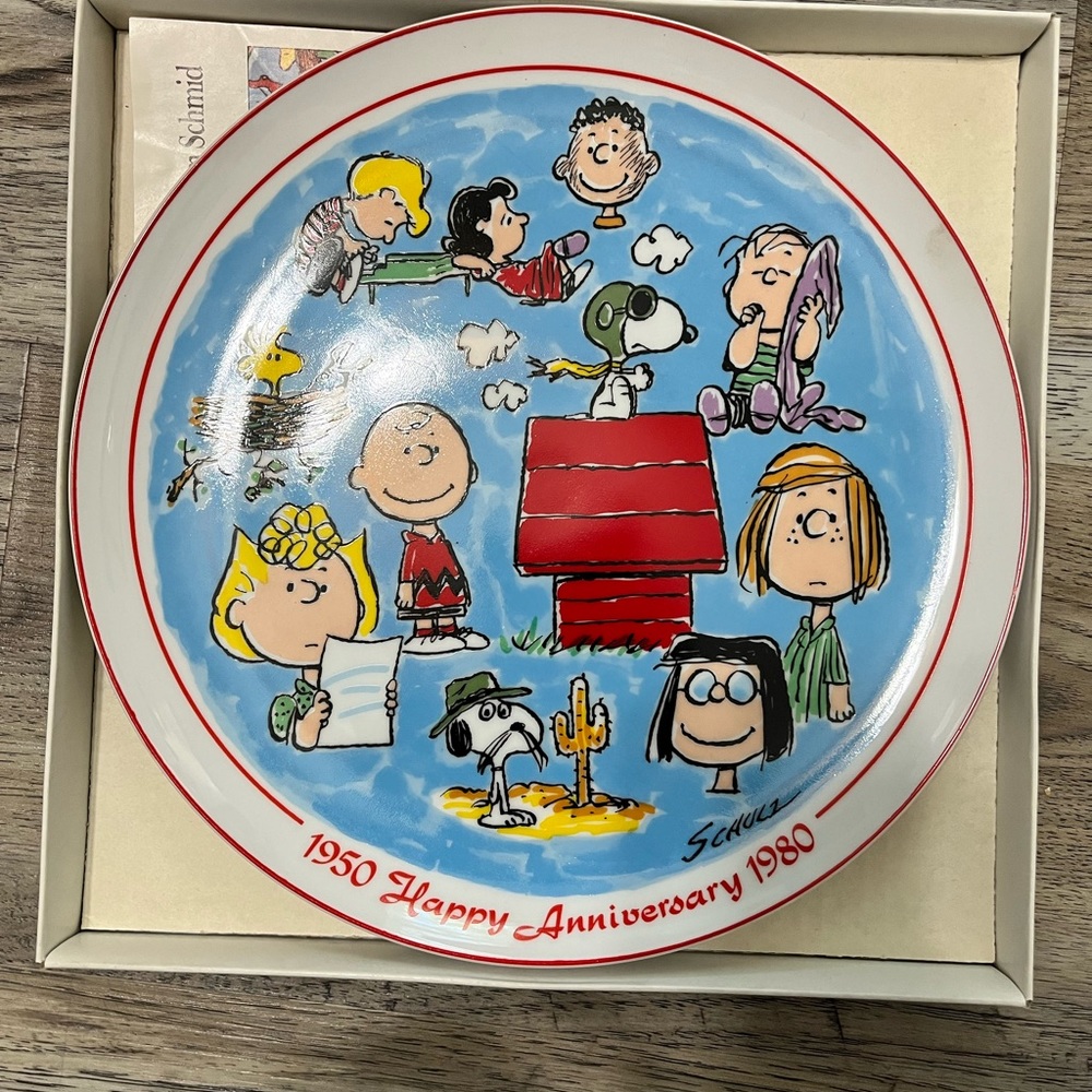 Peanuts 30th Anniversary Collectors Plate 1950-1980 ~ 10"
